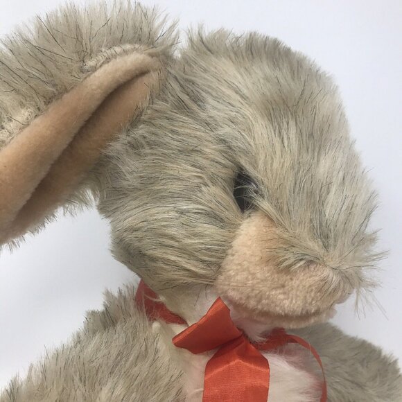 RARE Hudsons Bay Trading Vintage 17" Grey Floppy Ear BUNNY Plush Stuffed Toy - Picture 9 of 12